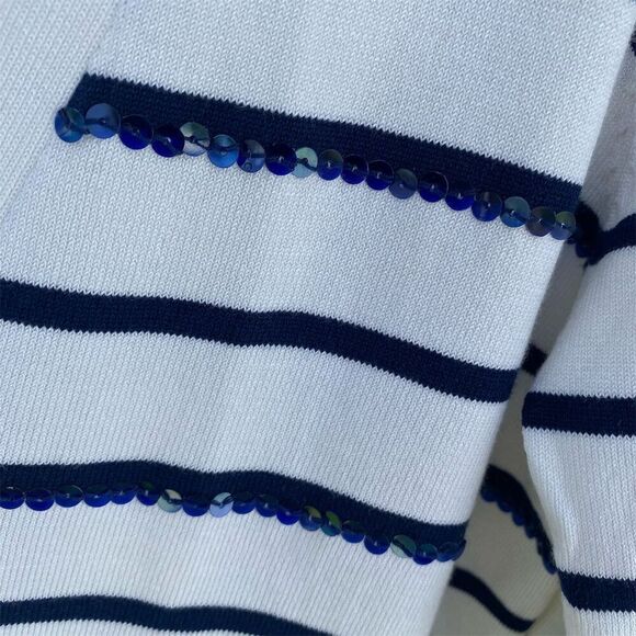 Guess by Marciano Women's Striped Cardigan Sweater Silk & Cotton Size L - Picture 9 of 13